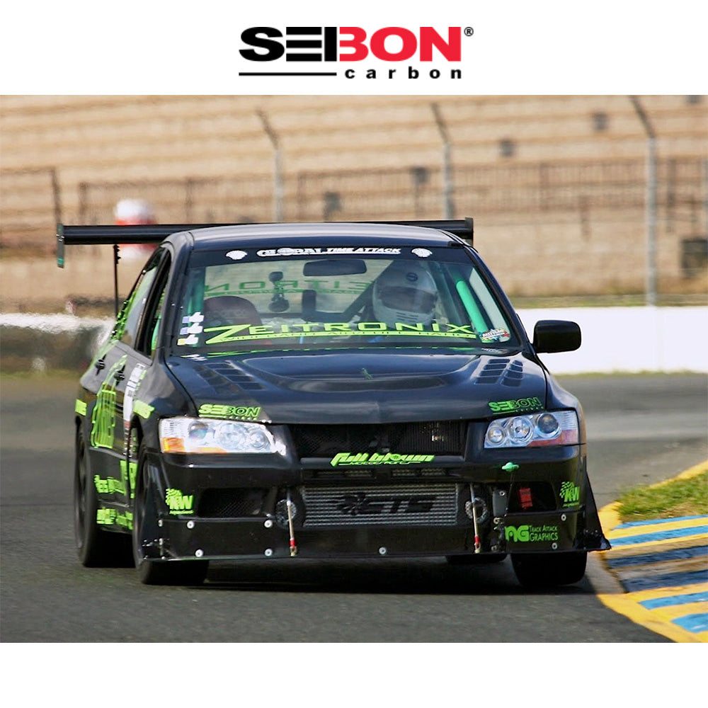2003-2006年式三菱ランサーエボリューション用 セイボンカーボン CW２スタイル カーボンファイバー製ボンネット　Seibon Carbon CWII-Style Carbon Fiber Hood For 2003-2006 Mitsubishi Lancer EVO (消費税、送料込み)