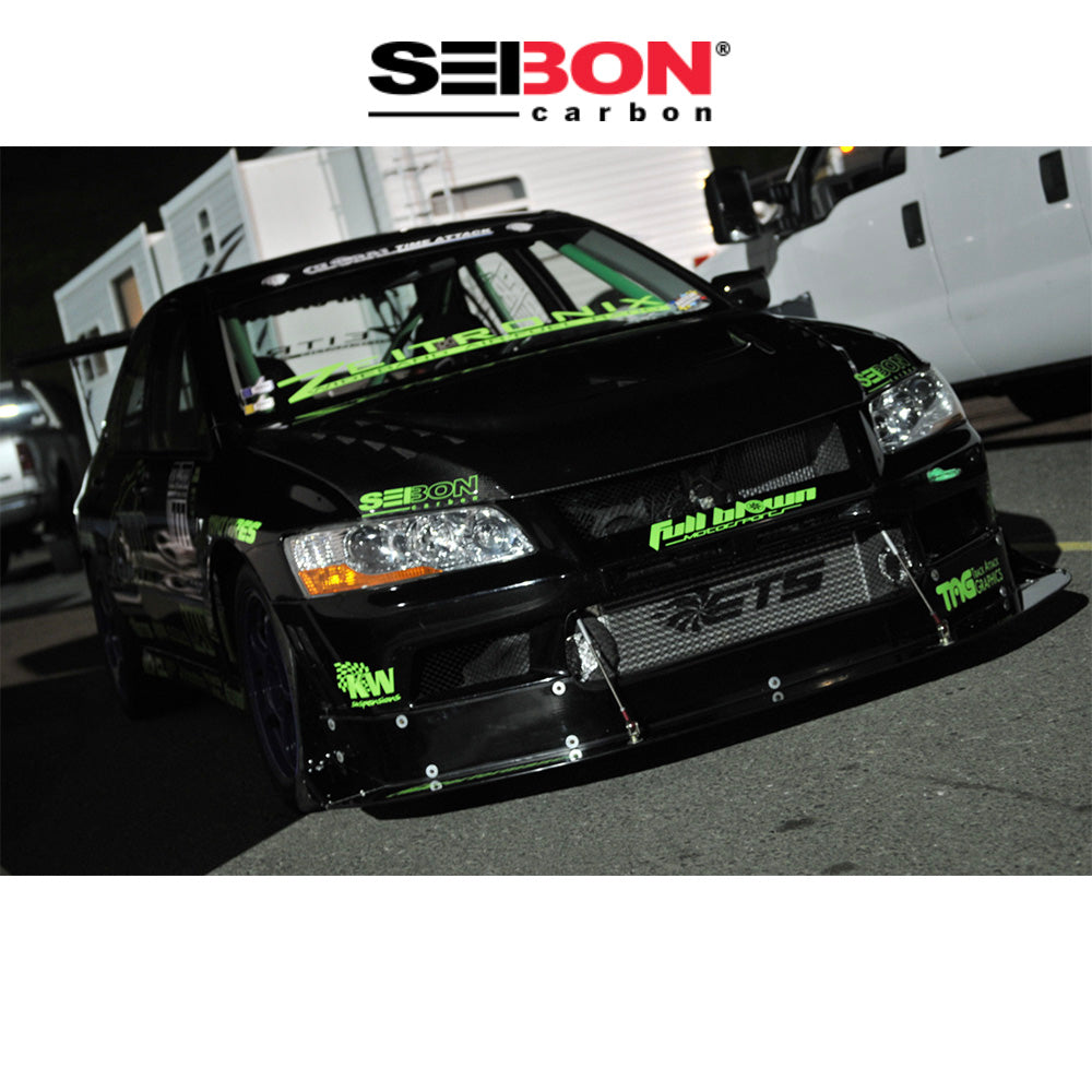 2003-2006年式三菱ランサーエボリューション用 セイボンカーボン CW２スタイル カーボンファイバー製ボンネット　Seibon Carbon CWII-Style Carbon Fiber Hood For 2003-2006 Mitsubishi Lancer EVO (消費税、送料込み)