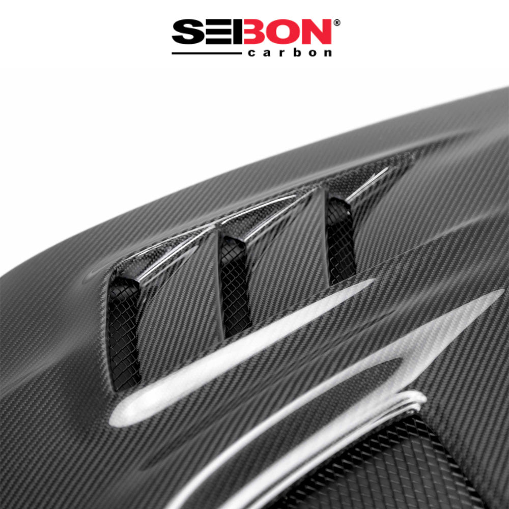 2003-2006年式三菱ランサーエボリューション用 セイボンカーボン CWスタイル カーボンファイバー製ボンネット　Seibon Carbon CW-Style Carbon Fiber Hood For 2003-2006 Mitsubishi Lancer EVO (消費税、送料込み)