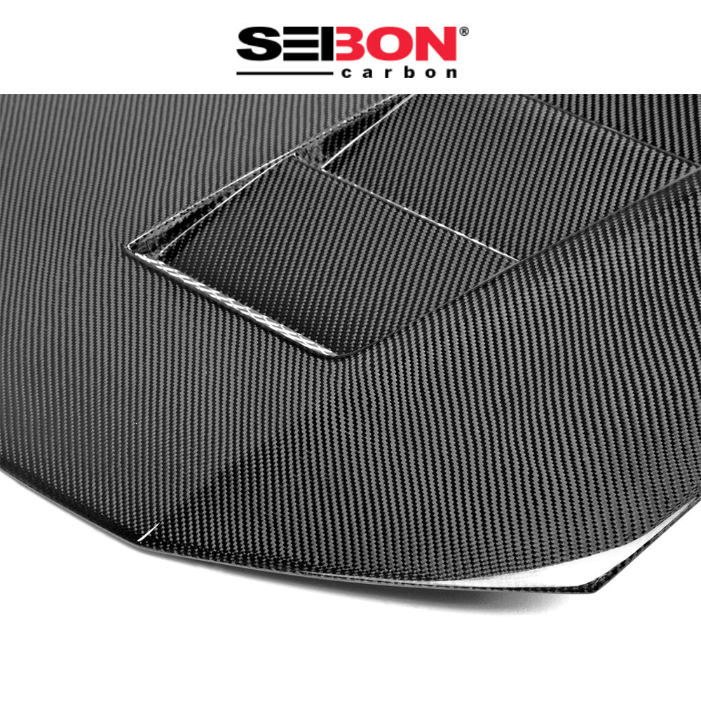 2012年式 ホンダ シビック セダン用 セイボンカーボン TSスタイル カーボンファイバー製ボンネット　Seibon Carbon TS-Style Carbon Fiber Hood For 2012-2013 Honda Civic 2DR And 2012 Honda Civic 4DR (消費税、送料込み)