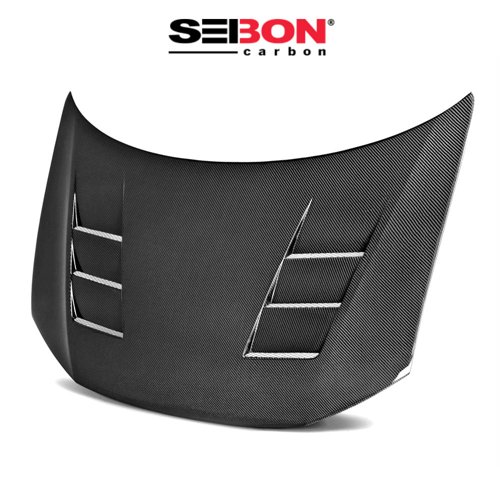 2012年式 ホンダ シビック セダン用 セイボンカーボン TSスタイル カーボンファイバー製ボンネット　Seibon Carbon TS-Style Carbon Fiber Hood For 2012-2013 Honda Civic 2DR And 2012 Honda Civic 4DR (消費税、送料込み)