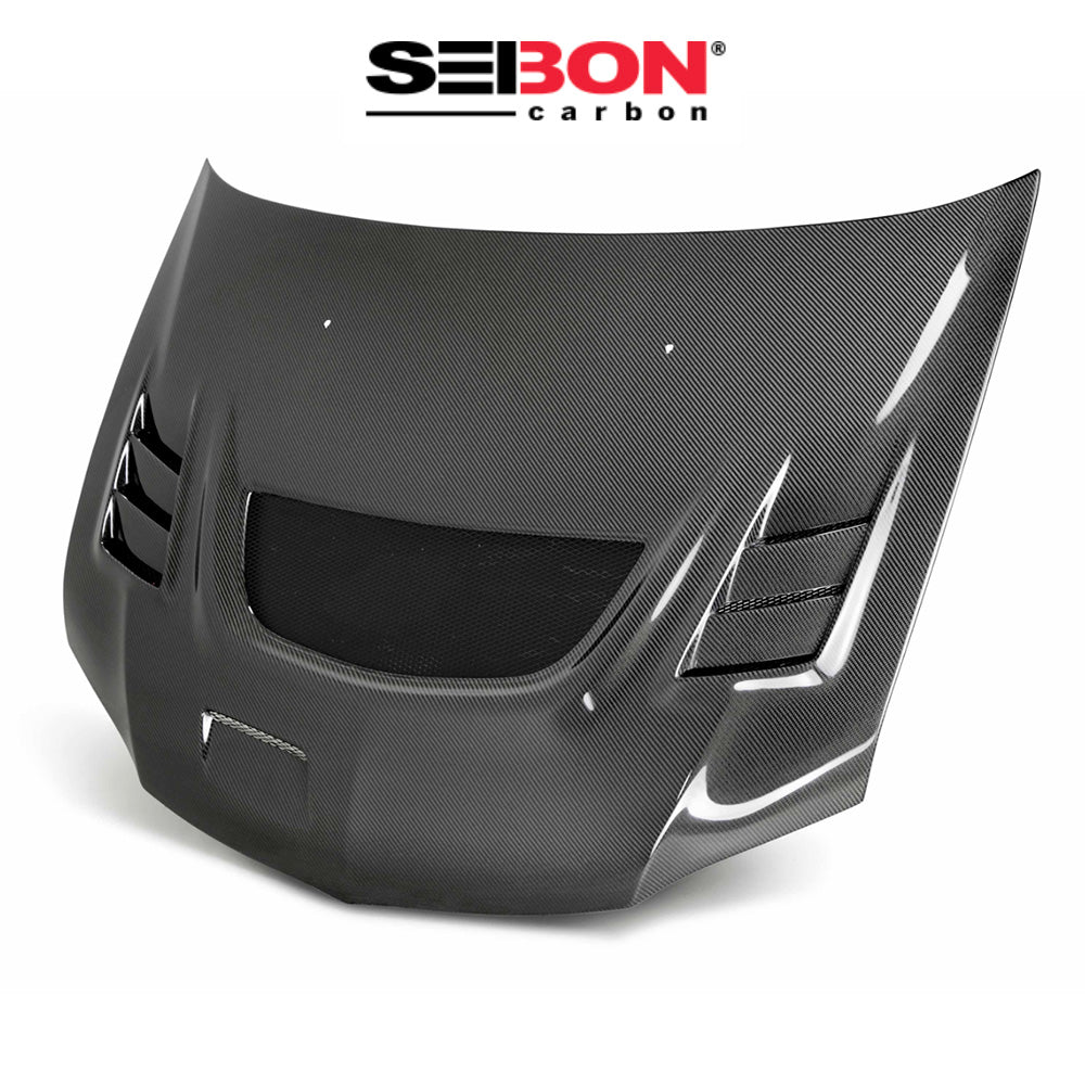 2003-2006年式三菱ランサーエボリューション用 セイボンカーボン CWスタイル カーボンファイバー製ボンネット　Seibon Carbon CW-Style Carbon Fiber Hood For 2003-2006 Mitsubishi Lancer EVO (消費税、送料込み)