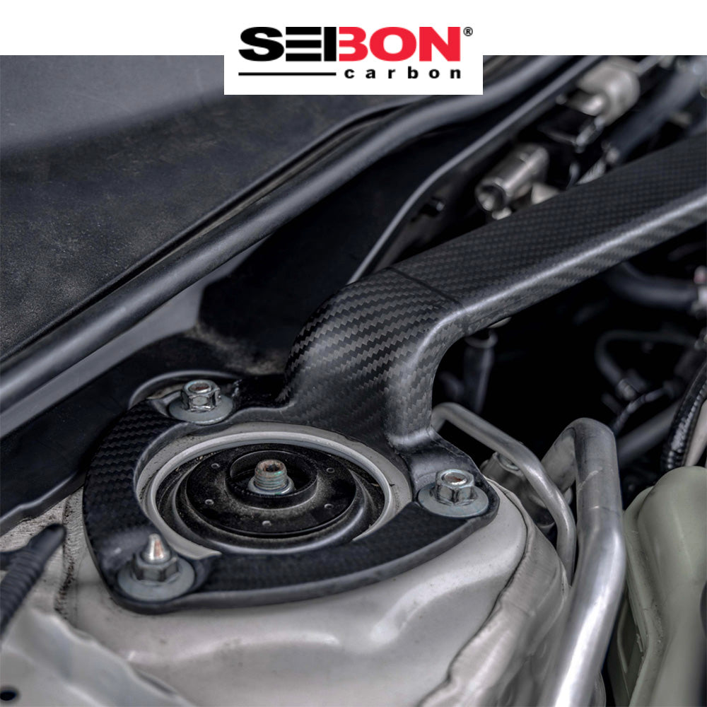 2023-2025年式 ホンダ シビック タイプＲ用 セイボンカーボン カーボンファイバー製フロントストラットブレース　Seibon Carbon Carbon Fiber Front Strut Brace For 2023-2025 Honda Civic Type R (送料無料)