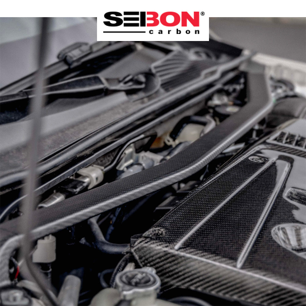 2023-2025年式 ホンダ シビック タイプＲ用 セイボンカーボン カーボンファイバー製フロントストラットブレース　Seibon Carbon Carbon Fiber Front Strut Brace For 2023-2025 Honda Civic Type R (送料無料)