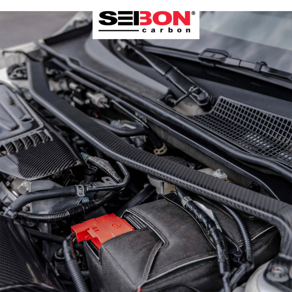 2023-2025年式 ホンダ シビック タイプＲ用 セイボンカーボン カーボンファイバー製フロントストラットブレース　Seibon Carbon Carbon Fiber Front Strut Brace For 2023-2025 Honda Civic Type R (送料無料)