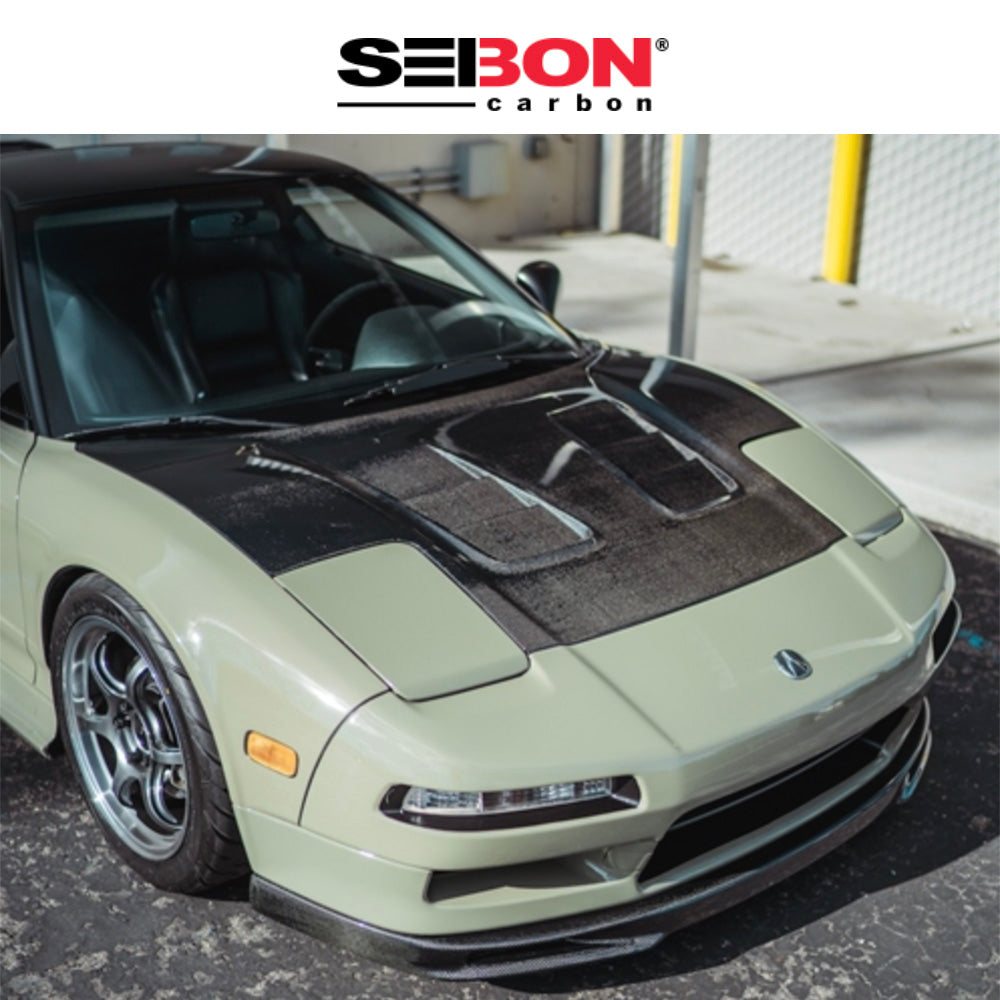 1991-2001年式 ホンダ ＮＳＸ用 セイボンカーボン CWスタイル カーボンファイバー製ボンネット　Seibon Carbon CW-Style Carbon Fiber Hood For 1991-2001 Acura NSX (消費税、送料込み)