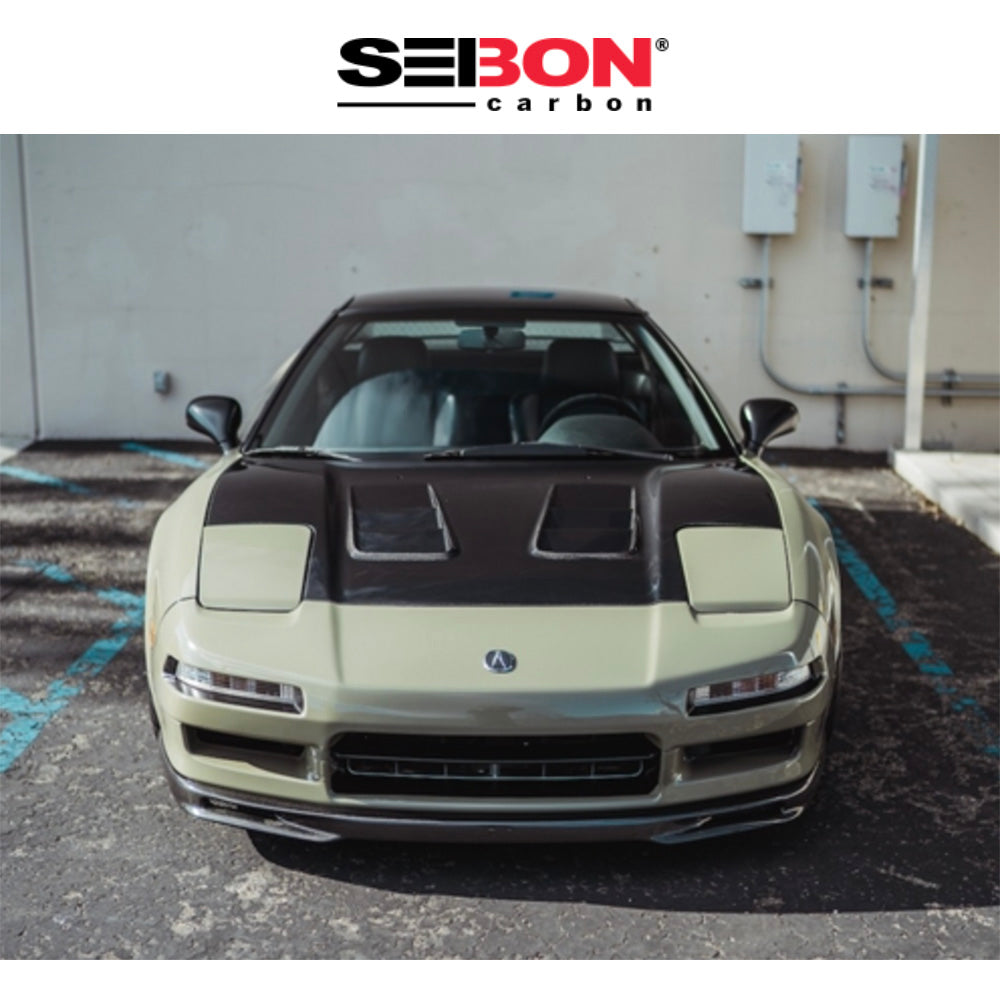1991-2001年式 ホンダ ＮＳＸ用 セイボンカーボン CWスタイル カーボンファイバー製ボンネット　Seibon Carbon CW-Style Carbon Fiber Hood For 1991-2001 Acura NSX (消費税、送料込み)