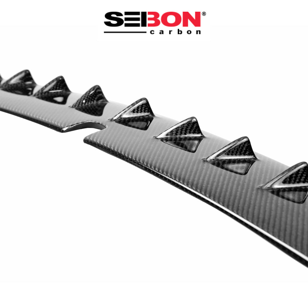 2008-2015年式 三菱 ランサーエボリューション用 セイボンカーボン カーボンファイバー ルーフフィンスポイラー Seibon Carbon Carbon Fiber Roof Fin Spoiler For 2008-2015 Mitsubishi Lancer EVO X (With Antenna Base 5x6 Cm, No Sound Package, No Sunroof) (送料無料)