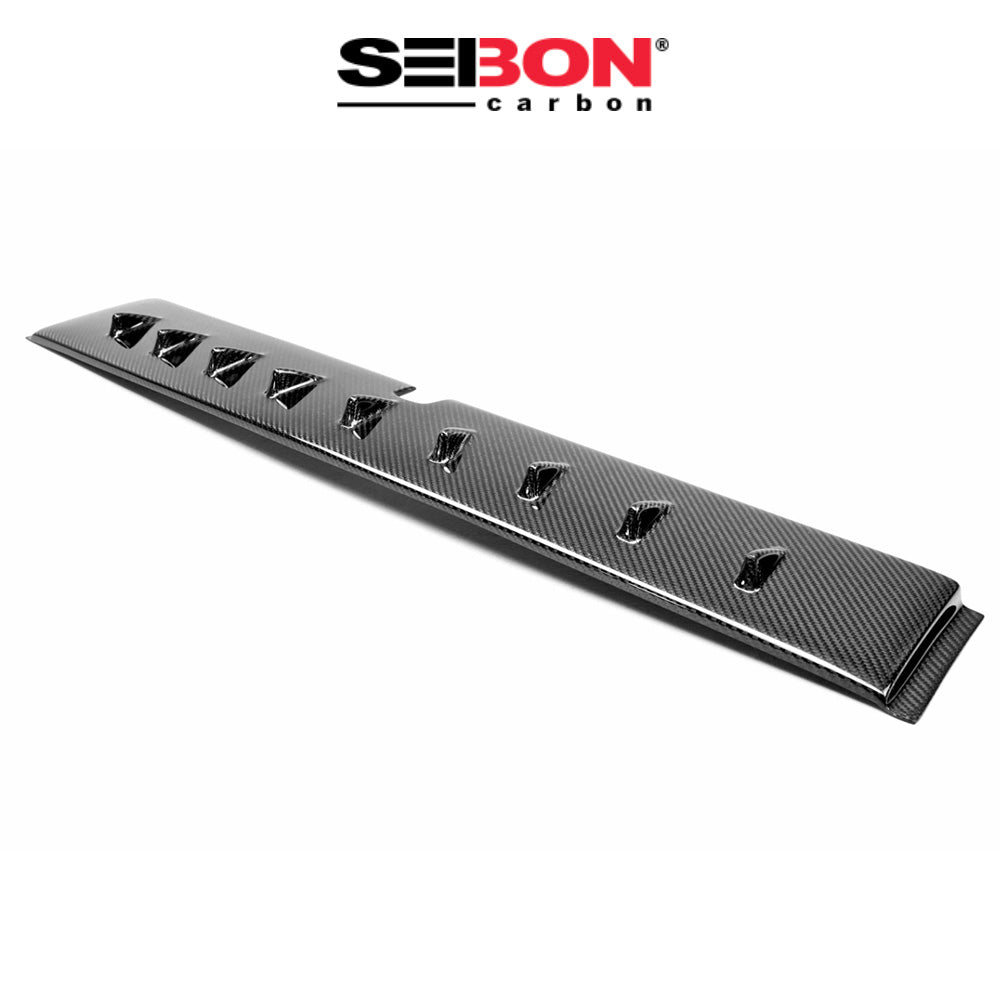 2008-2015年式 三菱 ランサーエボリューション用 セイボンカーボン カーボンファイバー ルーフフィンスポイラー Seibon Carbon Carbon Fiber Roof Fin Spoiler For 2008-2015 Mitsubishi Lancer EVO X (With Antenna Base 5x6 Cm, No Sound Package, No Sunroof) (送料無料)