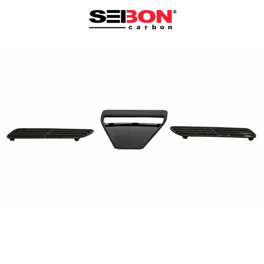 2008-2015年式 三菱 ランサーエボリューション用 セイボンカーボン カーボンファイバー OEMスタイル ボンネットスクープ Seibon Carbon OEM-Style Carbon Fiber Hood Scoop For 2008-2015 Mitsubishi Lancer EVO X (送料無料)