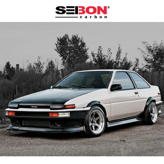 1984-1987年式 トヨタ スプリンタートレノ AE86用 セイボンカーボン 純正スタイル カーボンファイバー製ボンネット　Seibon Carbon OEM-Style Carbon Fiber Hood For 1984-1987 Toyota Corolla AE86 (消費税、送料込み)