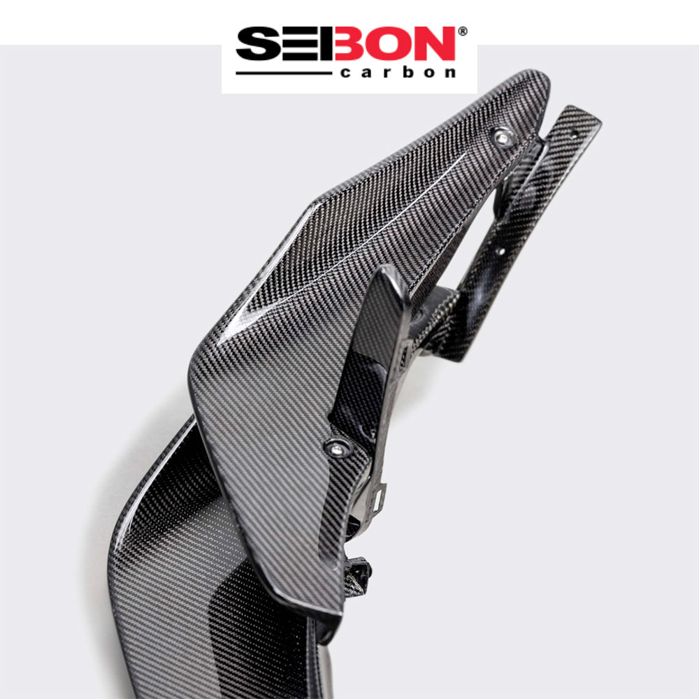 2023-2025年式 ホンダ シビック タイプＲ用 セイボンカーボン カーボンファイバー製フロントバンパーカナード　Seibon Carbon Carbon Fiber Front Bumper Canards For 2023-2025 Honda Civic Type R (送料無料)