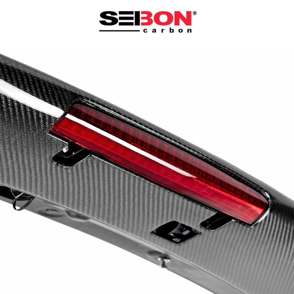 2008-2014年式 スバル WRX 用 セイボンカーボン カーボンファイバー STIスタイル リアスポイラー Seibon Carbon STI-Style Carbon Fiber Rear Spoiler For 2008-2014 Subaru WRX / Sti Hatchback - With LED Brake Light (送料無料)