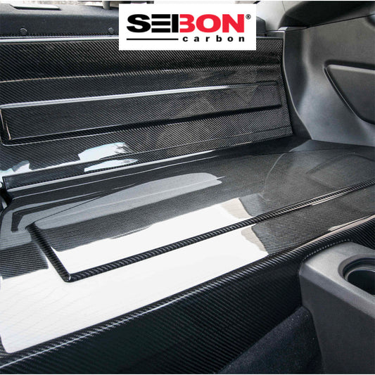 2013-2020年式 スバル BRZ 2.4 用 セイボンカーボン カーボンファイバー リアシートパネル(２ピース) Seibon Carbon Carbon Fiber Rear Seat Panels For 2013-2020 Scion FRS / Subaru BRZ (2 Pieces) (送料無料)