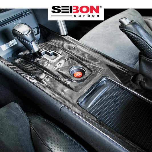2009-2016年式 日産 GT-R 3.8用 セイボンカーボン カーボンファイバー センターコンソール シフター ベゼル Seibon Carbon Carbon Fiber Center Shifter Bezel For 2009-2016 Nissan GT-R (送料無料)
