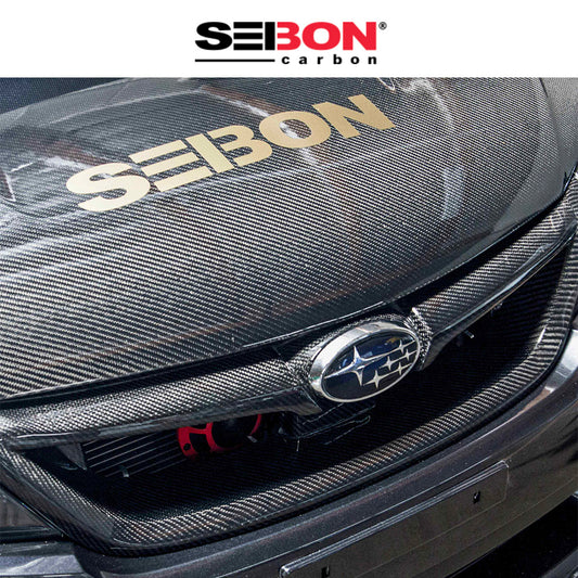 2011-2014年式 スバル WRX 用 セイボンカーボン カーボンファイバー STIスタイル フロントグリル Seibon Carbon STI-Style Carbon Fiber Front Grille For 2011-2014 Subaru WRX STi (送料無料)