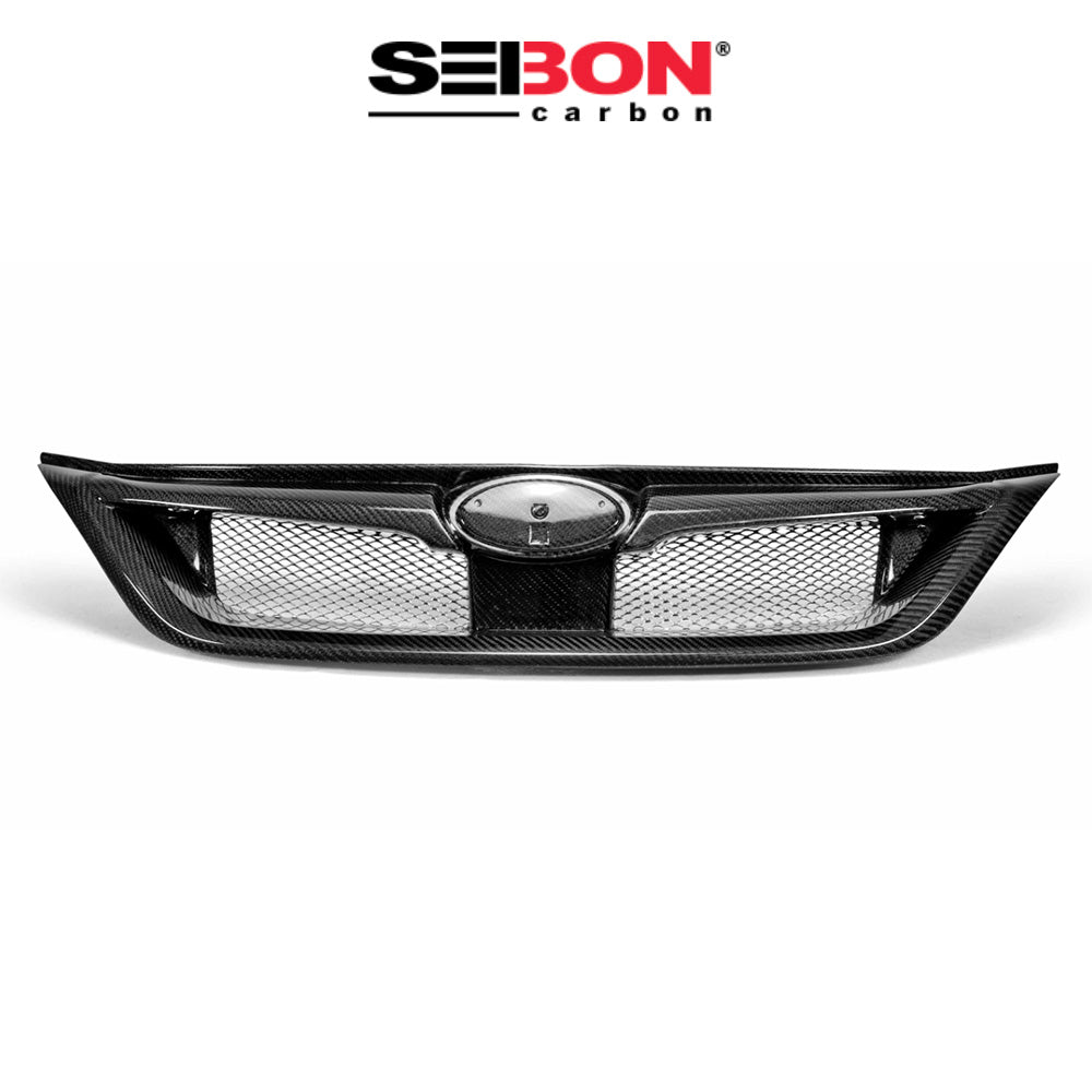 2011-2014年式 スバル WRX 用 セイボンカーボン カーボンファイバー STIスタイル フロントグリル Seibon Carbon STI-Style Carbon Fiber Front Grille For 2011-2014 Subaru WRX STi (送料無料)