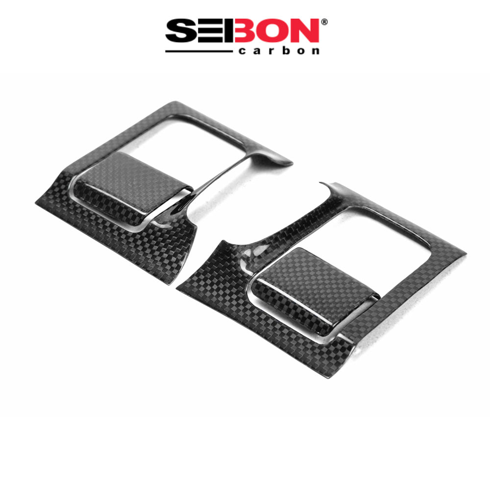 2009-2016年式 日産 GT-R用 セイボンカーボン カーボンファイバー 内装ドアトリム１２ピースセット Seibon Carbon Carbon Fiber Interior Door Trim Set For 2009-2016 Nissan GT-R - 12 Pcs *Set Includes: Door Handle Cover (2), Window Switch Panel Cover (6), Door Lever Surround (4) (送料無料)