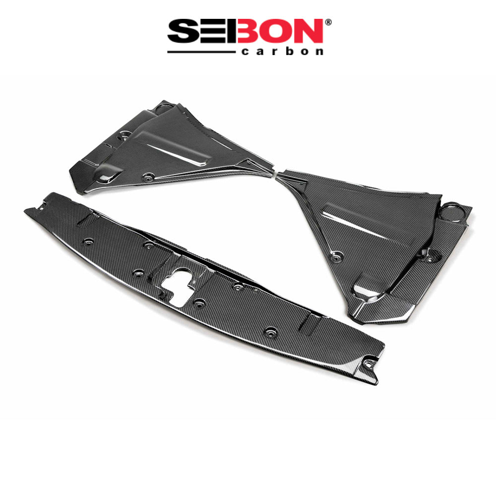 2009-2024年式 日産 GT-R用 セイボンカーボン カーボンファイバー クーリングパネル３ピースセット Seibon Carbon Carbon Fiber Cooling Panel Set For 2009-2024 Nissan GT-R - 3 Pcs (送料無料)