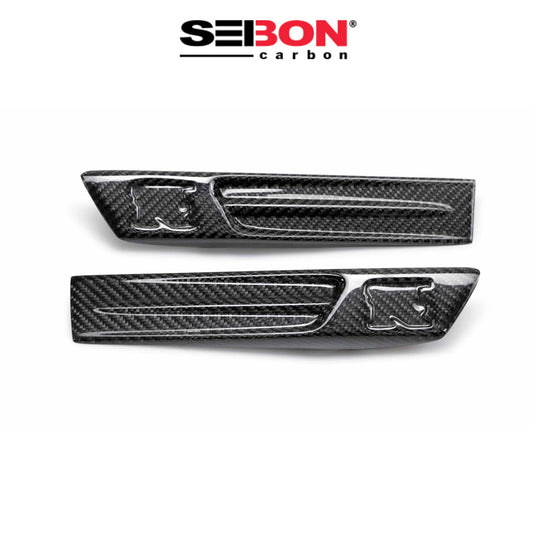 2009-2014年式 日産 GT-R 3.8用 セイボンカーボン カーボンファイバー フェンダーダクトロゴ Seibon Carbon Carbon Carbon Fiber Fender Duct Logo For 2009-2014 Nissan GT-R (送料無料)