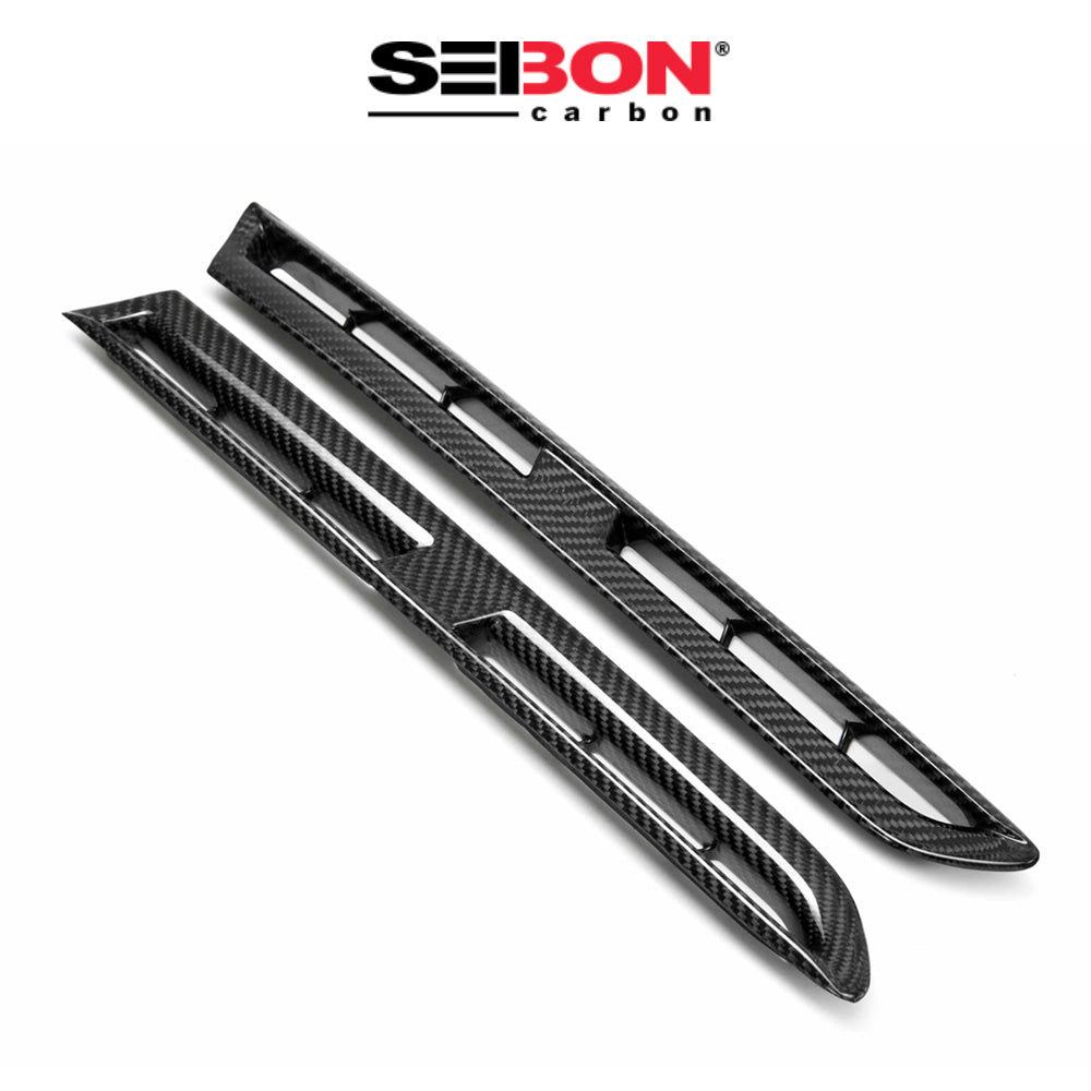 2009-2024年式 日産 GT-R用 セイボンカーボン カーボンファイバー フェンダーダクト Seibon Carbon Carbon Fiber Front Fender Ducts For 2009-2024 Nissan GT-R (送料無料)