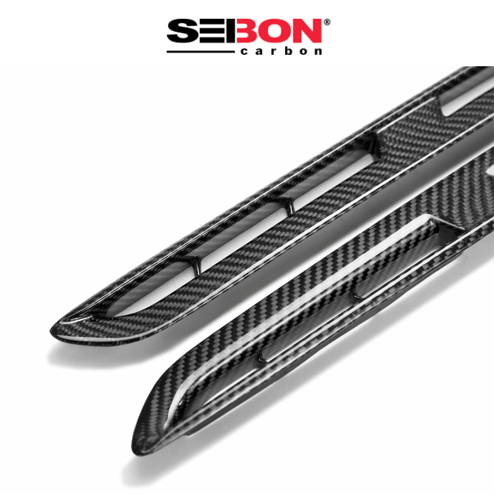2009-2024年式 日産 GT-R用 セイボンカーボン カーボンファイバー フェンダーダクト Seibon Carbon Carbon Fiber Front Fender Ducts For 2009-2024 Nissan GT-R (送料無料)