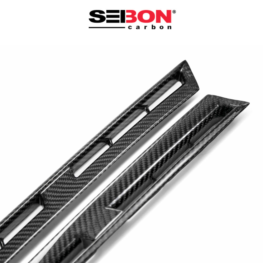 2009-2024年式 日産 GT-R用 セイボンカーボン カーボンファイバー フェンダーダクト Seibon Carbon Carbon Fiber Front Fender Ducts For 2009-2024 Nissan GT-R (送料無料)