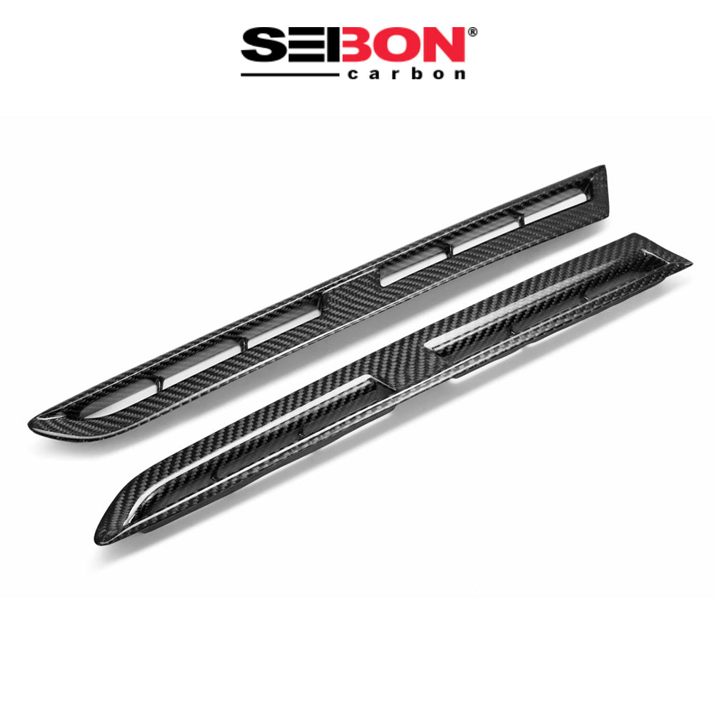 2009-2024年式 日産 GT-R用 セイボンカーボン カーボンファイバー フェンダーダクト Seibon Carbon Carbon Fiber Front Fender Ducts For 2009-2024 Nissan GT-R (送料無料)