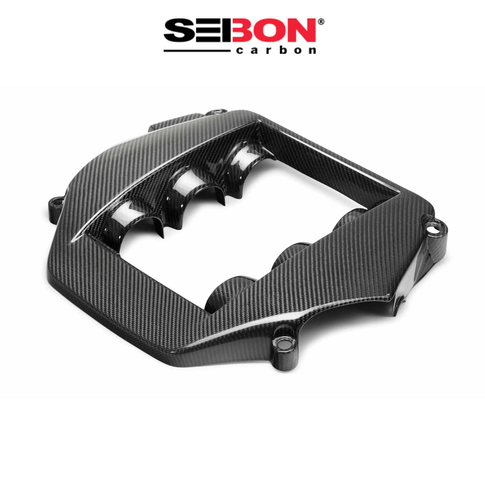 2009-2024年式 日産 GT-R用 セイボンカーボン  純正スタイルのカーボンファイバー製エンジンカバー Seibon Carbon OEM-Style Carbon Fiber Engine Cover For 2009-2024 Nissan GT-R (送料無料)