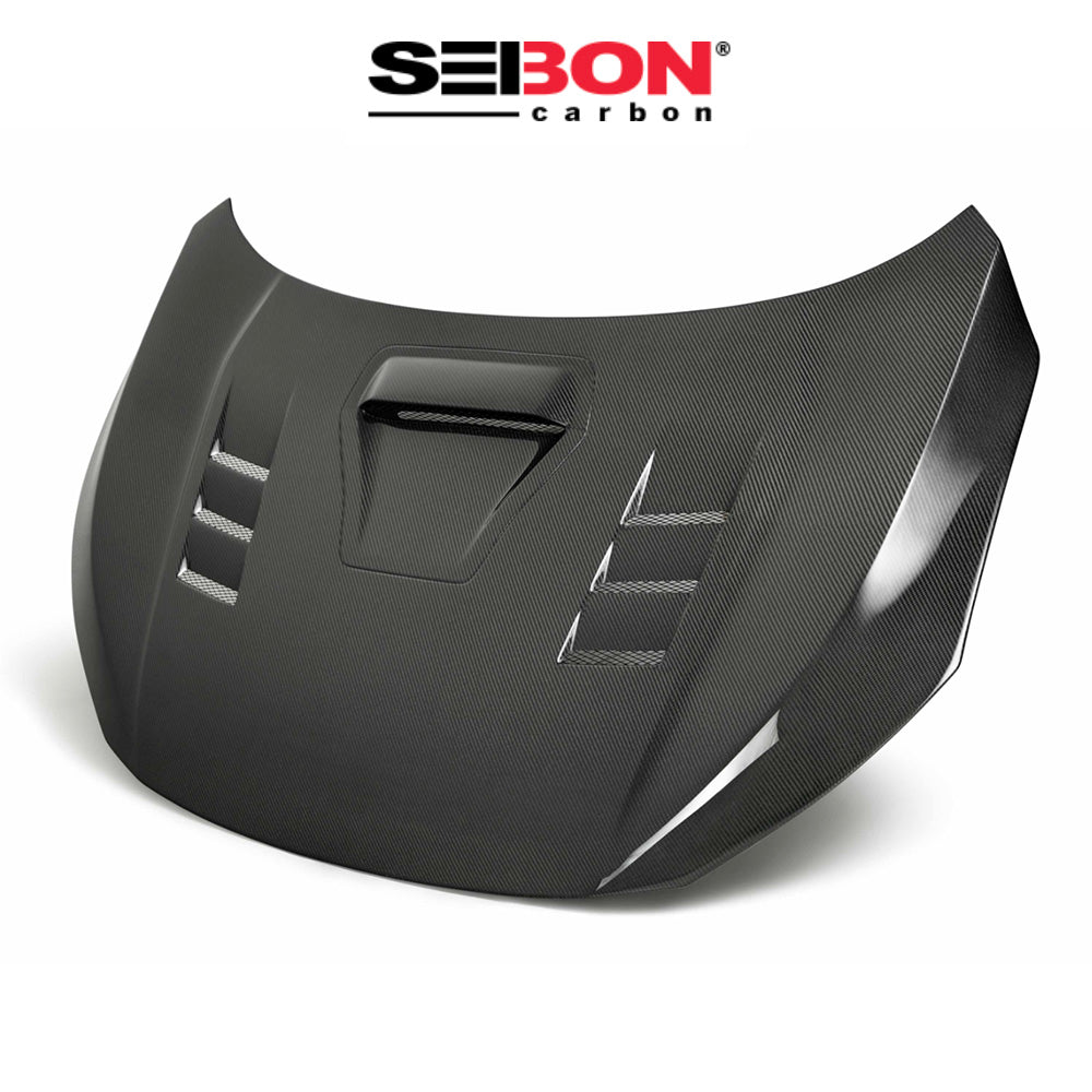 2017-2021年式 ホンダ シビック タイプＲ用 セイボンカーボン TSスタイル カーボンファイバー製ボンネット　Seibon Carbon TS-Style Carbon Fiber Hood For 2017-2021 Honda Civic Type R (消費税、送料込み)