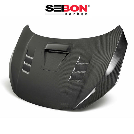 2017-2021年式 ホンダ シビック タイプＲ用 セイボンカーボン TSスタイル カーボンファイバー製ボンネット　Seibon Carbon TS-Style Carbon Fiber Hood For 2017-2021 Honda Civic Type R (消費税、送料込み)
