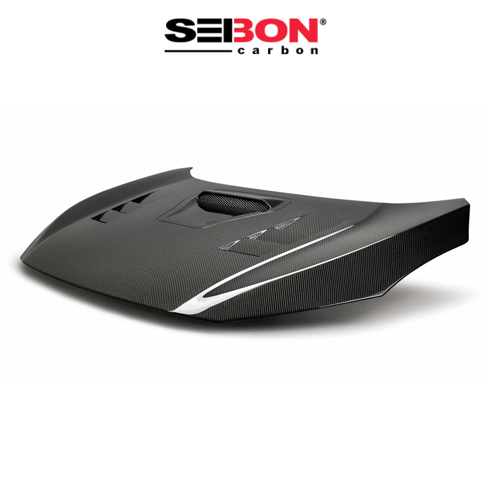 2017-2021年式 ホンダ シビック タイプＲ用 セイボンカーボン TSスタイル カーボンファイバー製ボンネット　Seibon Carbon TS-Style Carbon Fiber Hood For 2017-2021 Honda Civic Type R (消費税、送料込み)