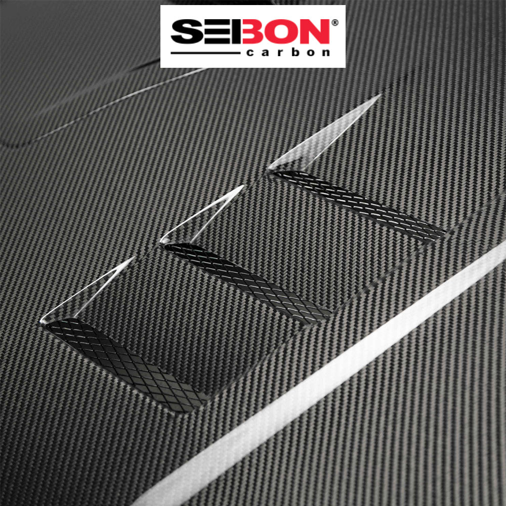2017-2021年式 ホンダ シビック タイプＲ用 セイボンカーボン TSスタイル カーボンファイバー製ボンネット　Seibon Carbon TS-Style Carbon Fiber Hood For 2017-2021 Honda Civic Type R (消費税、送料込み)