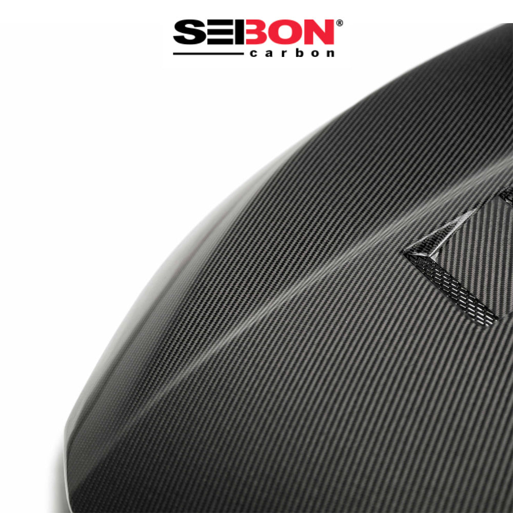 2017-2021年式 ホンダ シビック タイプＲ用 セイボンカーボン TSスタイル カーボンファイバー製ボンネット　Seibon Carbon TS-Style Carbon Fiber Hood For 2017-2021 Honda Civic Type R (消費税、送料込み)