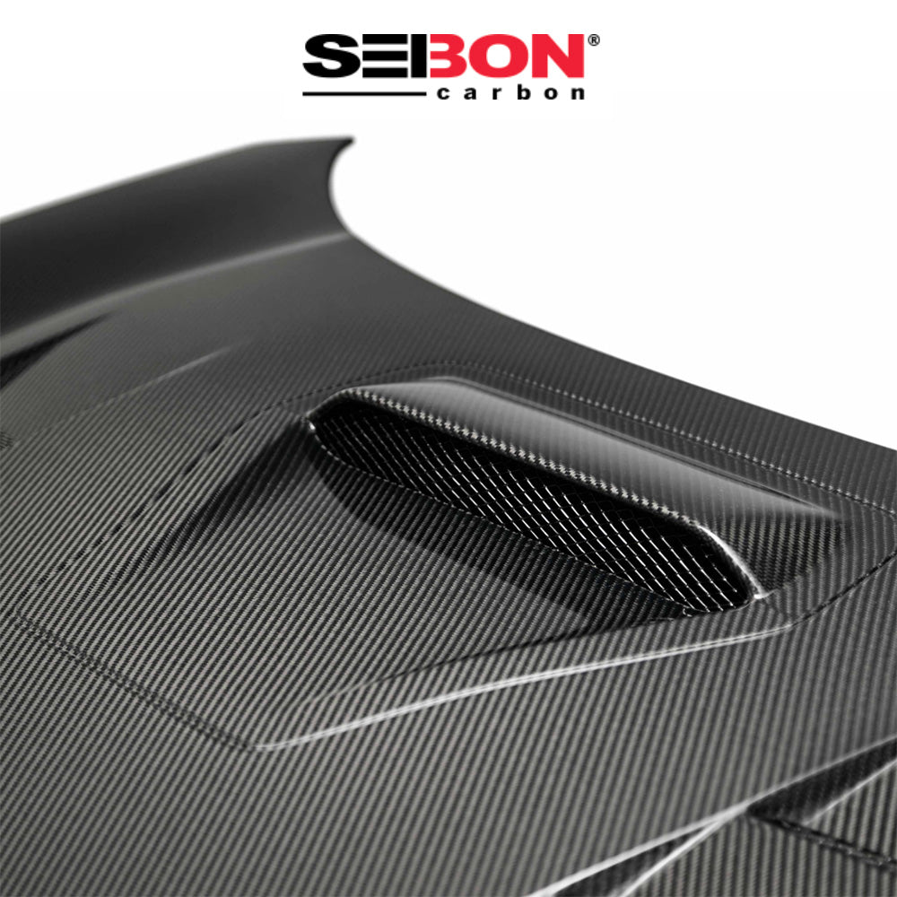 2017-2021年式 ホンダ シビック タイプＲ用 セイボンカーボン TSスタイル カーボンファイバー製ボンネット　Seibon Carbon TS-Style Carbon Fiber Hood For 2017-2021 Honda Civic Type R (消費税、送料込み)