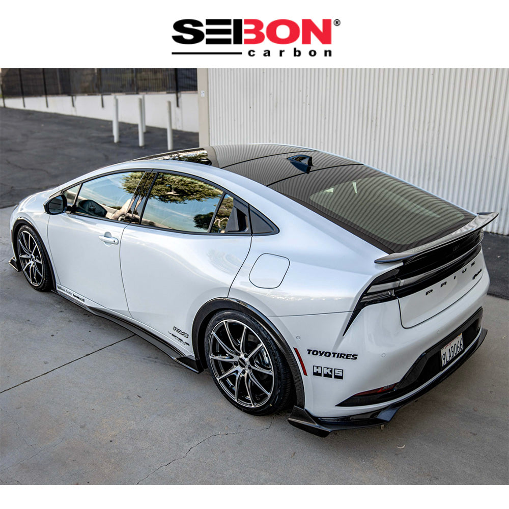 2023-2025年式トヨタ プリウス(Toyota Prius)用 セイボンカーボン MBスタイル カーボンファイバー製リアスポイラー　Seibon Carbon MB-Style Carbon Fiber Rear Spoiler For 2023-2025 Toyota Prius / Prius Prime (消費税、送料込み)