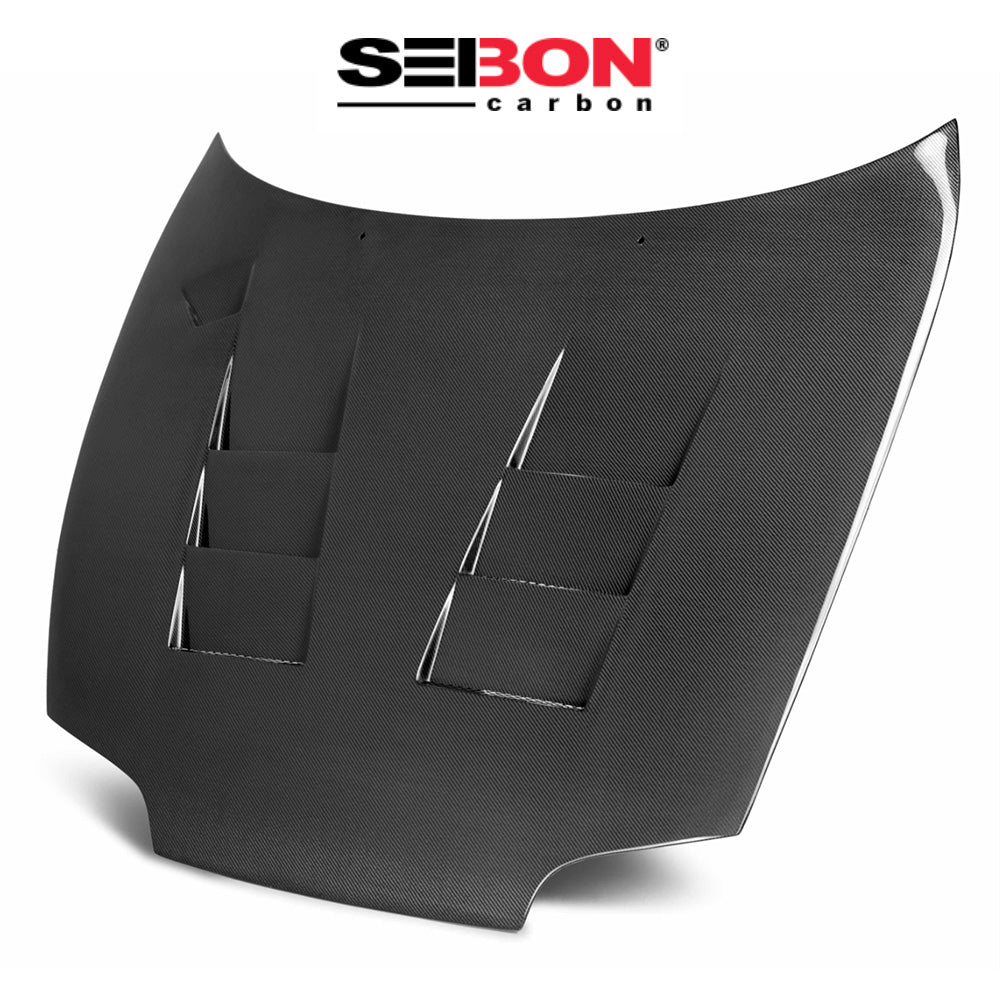 1993-1998年式 トヨタ スープラ用 セイボンカーボン TSスタイル カーボンファイバー製ボンネット　Seibon Carbon TS-Style Carbon Fiber Hood For 1993-1998 Toyota Supra (消費税、送料込み)