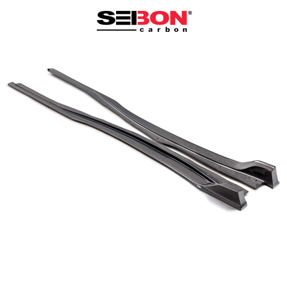 2023-2025年式トヨタ プリウス(Toyota Prius)用 セイボンカーボン MBスタイル カーボンファイバー製サイドスカートセット　Seibon Carbon MB-Style Carbon Fiber Side Skirts For 2023-2025 Toyota Prius / Prius Prime (消費税、送料込み)