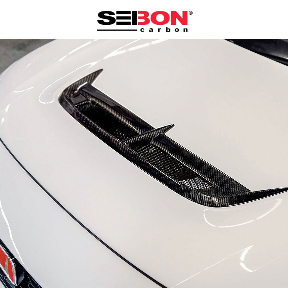 2023-2025年式 ホンダ シビック タイプＲ用 セイボンカーボン CWスタイルのカーボンファイバー製ボンネットベント　CW-Style Carbon Fiber Hood Vent For 2023-2025 Honda Civic Type R (送料無料)