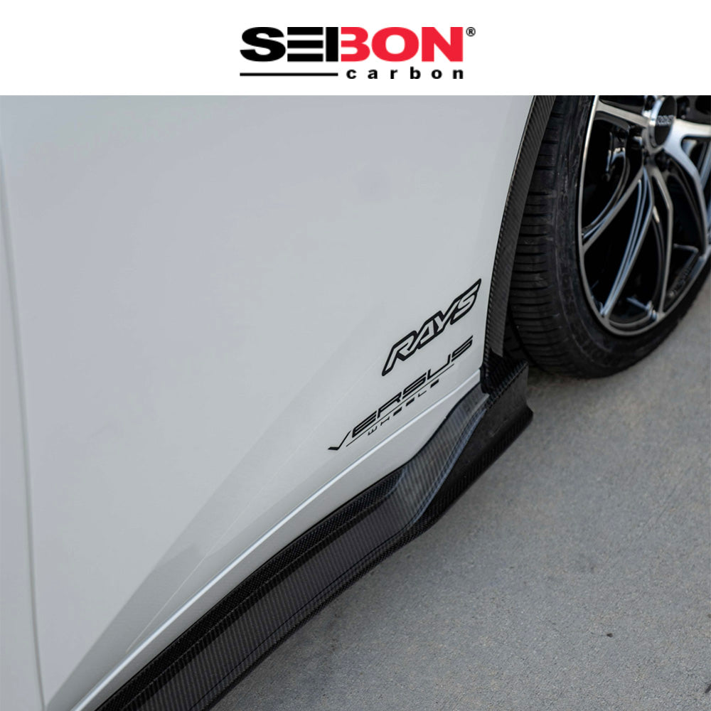 2023-2025年式トヨタ プリウス(Toyota Prius)用 セイボンカーボン MBスタイル カーボンファイバー製サイドスカートセット　Seibon Carbon MB-Style Carbon Fiber Side Skirts For 2023-2025 Toyota Prius / Prius Prime (消費税、送料込み)