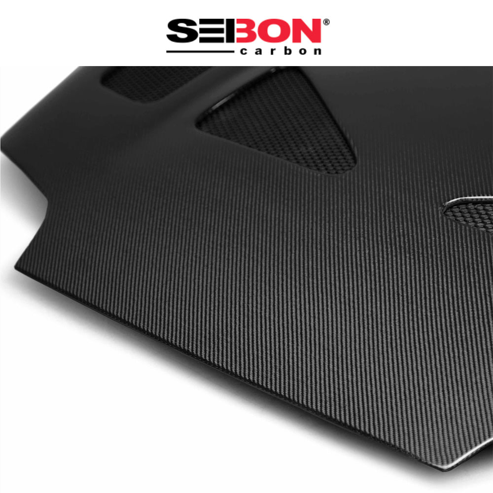 1993-1998年式 トヨタ スープラ用 セイボンカーボン TRスタイル カーボンファイバー製ボンネット　Seibon Carbon TR-Style Carbon Fiber Hood For 1993-1998 Toyota Supra (消費税、送料込み)