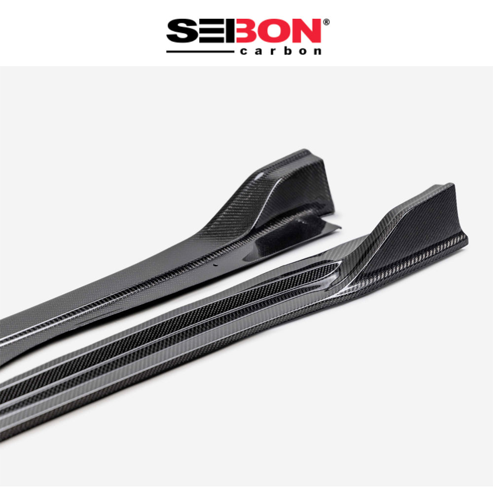 2023-2025年式トヨタ プリウス(Toyota Prius)用 セイボンカーボン MBスタイル カーボンファイバー製サイドスカートセット　Seibon Carbon MB-Style Carbon Fiber Side Skirts For 2023-2025 Toyota Prius / Prius Prime (消費税、送料込み)