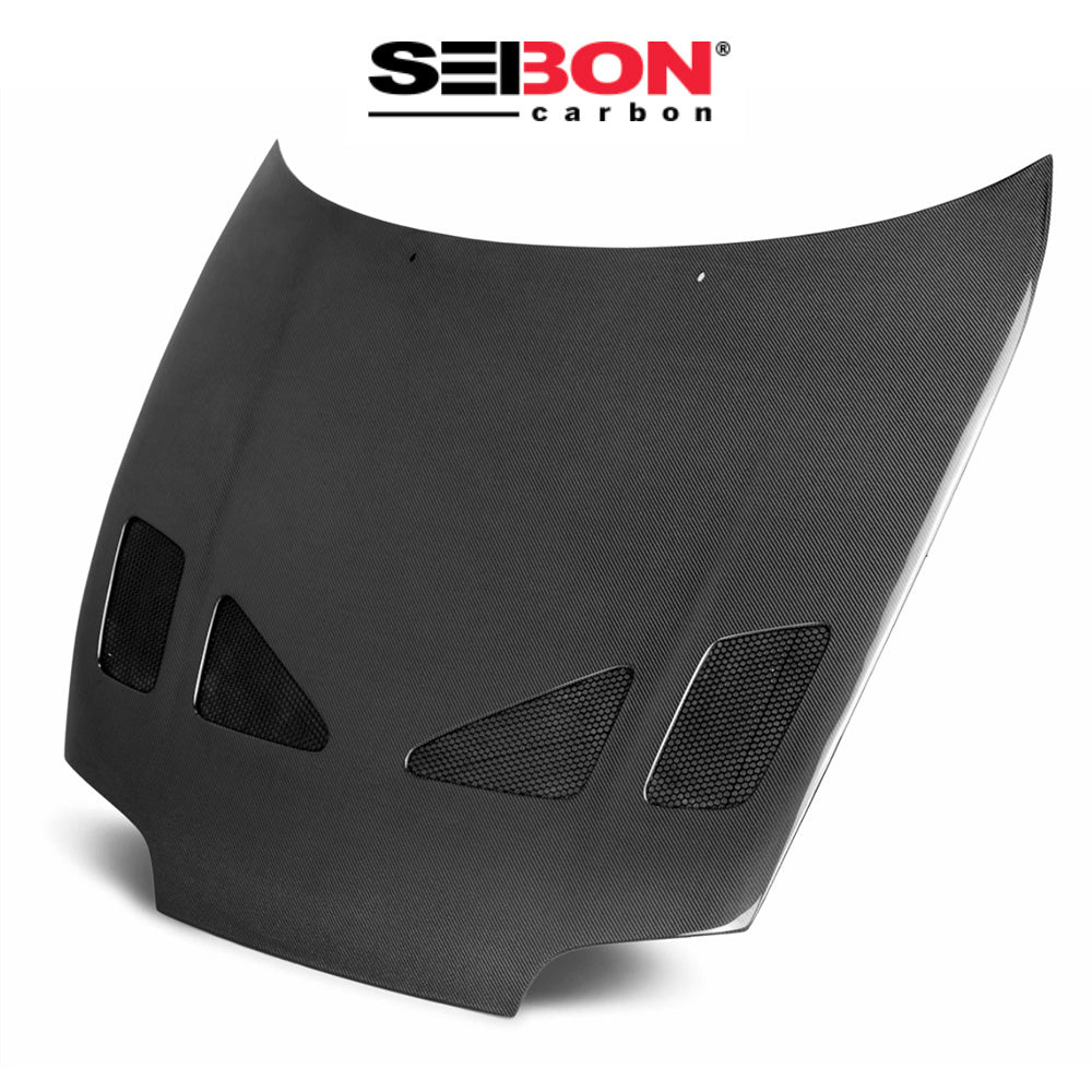 1993-1998年式 トヨタ スープラ用 セイボンカーボン TRスタイル カーボンファイバー製ボンネット　Seibon Carbon TR-Style Carbon Fiber Hood For 1993-1998 Toyota Supra (消費税、送料込み)