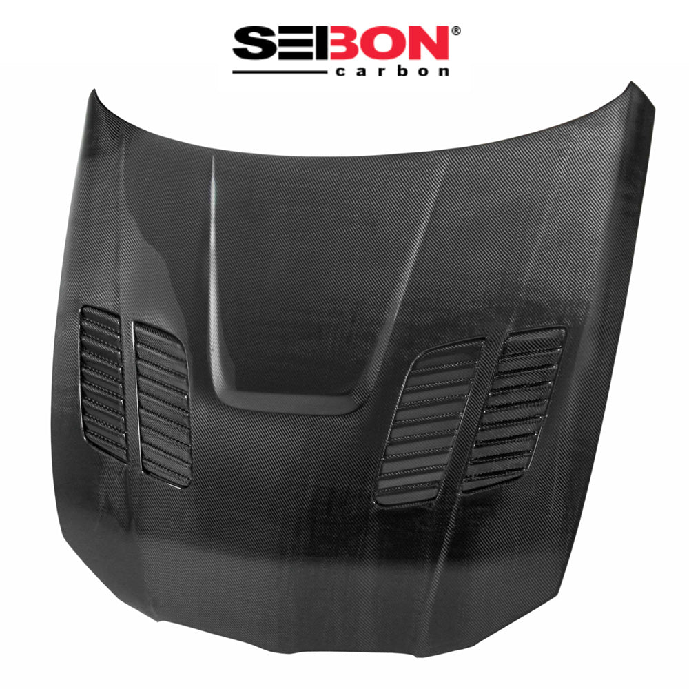 2007-2010年式 ＢＭＷ３シリーズクーペ用 セイボンカーボン GTRスタイル カーボンファイバー製ボンネット(ルーバーは装飾的デザインとなり放熱効果はありません)　Seibon Carbon GTR-Style Carbon Fiber Hood For 2007-2010 BMW E92 2DR, Pre LCI (Louvers Are Cosmetic - They Do NOT Vent Air) (消費税、送料込み)