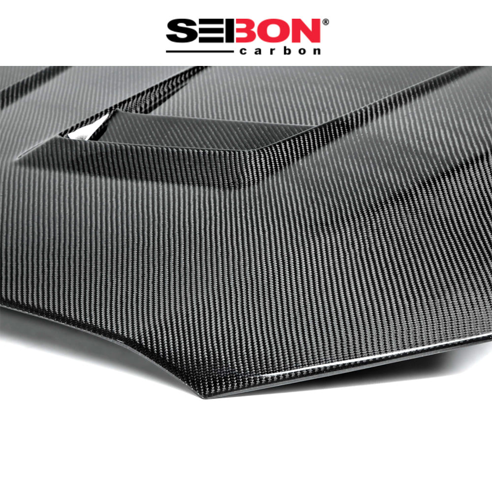 2008-2015年式 三菱 ランサー エボリューション Ⅹ用 セイボンカーボン 純正スタイル カーボンファイバー製ボンネット　Seibon Carbon DV-Style Carbon Fiber Hood For 2008-2015 Mitsubishi Lancer EVO X (消費税、送料込み)