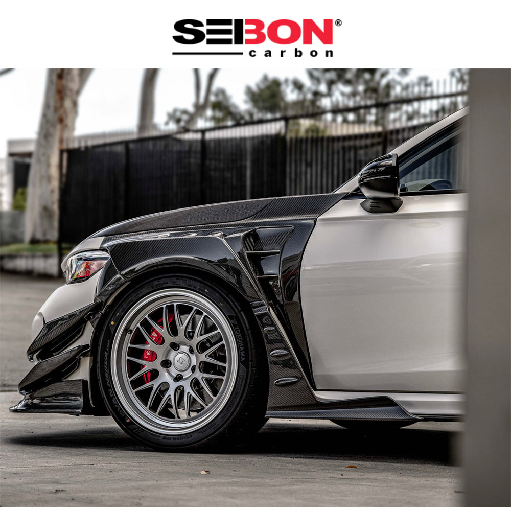 2023-2025年式 ホンダ シビック タイプＲ用 セイボンカーボン MBスタイルカーボンファイバー製フェンダーセット　MB-Style Carbon Fiber Fenders For 2023-2025 Honda Civic Type R (送料無料)