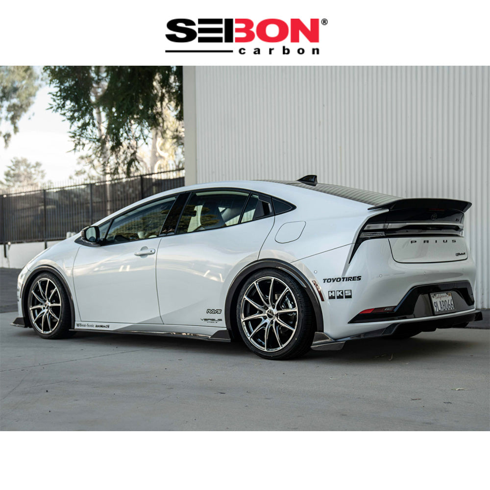 2023-2025年式トヨタ プリウス(Toyota Prius)用 セイボンカーボン MBスタイル カーボンファイバー製リアリップ　Seibon Carbon MB-Style Carbon Fiber Rear Lip For 2023-2025 Toyota Prius / Prius Prime (消費税、送料込み)