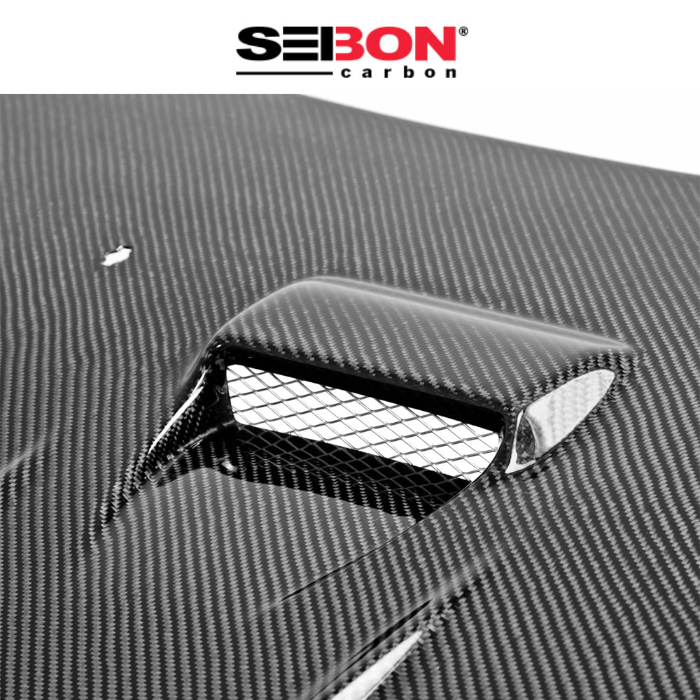 2008-2015年式 三菱 ランサー エボリューション Ⅹ用 セイボンカーボン 純正スタイル カーボンファイバー製ボンネット　Seibon Carbon DV-Style Carbon Fiber Hood For 2008-2015 Mitsubishi Lancer EVO X (消費税、送料込み)