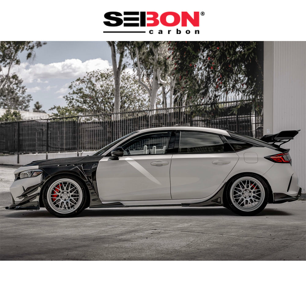 2023-2025年式 ホンダ シビック タイプＲ用 セイボンカーボン MBスタイルカーボンファイバー製フェンダーセット　MB-Style Carbon Fiber Fenders For 2023-2025 Honda Civic Type R (送料無料)