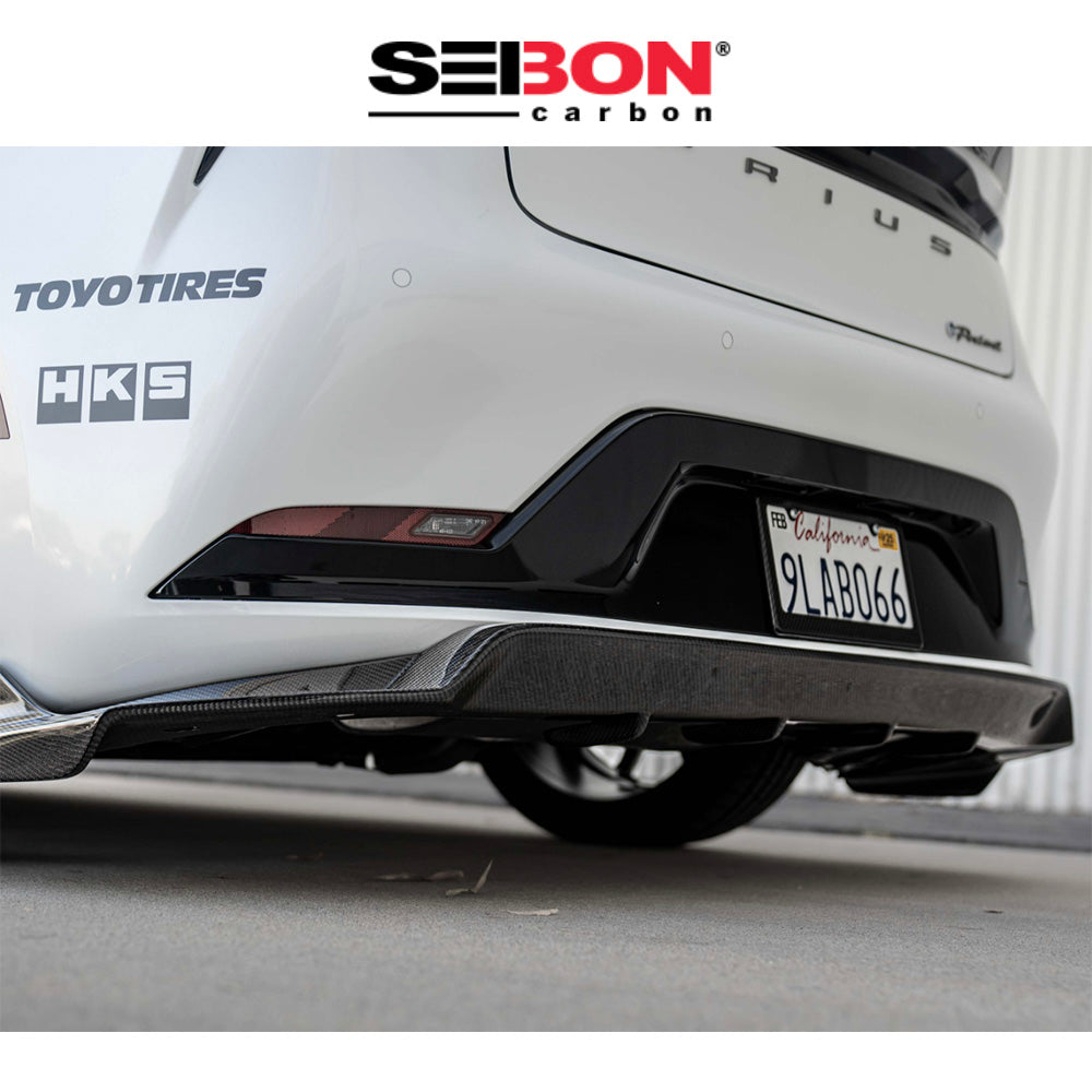 2023-2025年式トヨタ プリウス(Toyota Prius)用 セイボンカーボン MBスタイル カーボンファイバー製リアリップ　Seibon Carbon MB-Style Carbon Fiber Rear Lip For 2023-2025 Toyota Prius / Prius Prime (消費税、送料込み)
